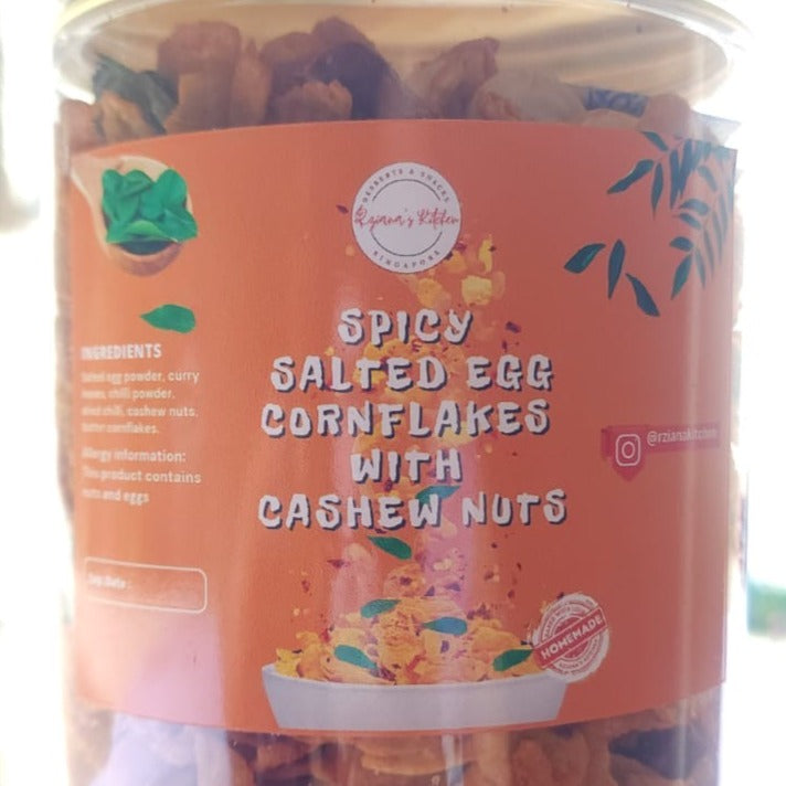 Salted Egg Cornflakes with Cashew Nuts RZiana