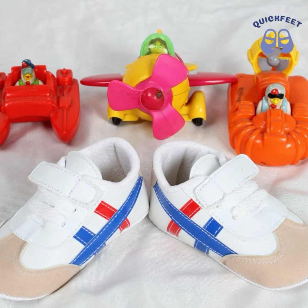 Baby Sneakers - Blue & Red Stripes