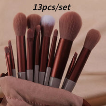 Load image into Gallery viewer, 13pcs Soft Fluffy Brush Set + Velvet Pouch
