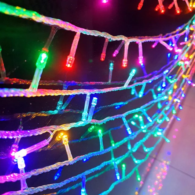 10m Transparent String - Rainbow Fairy Lights